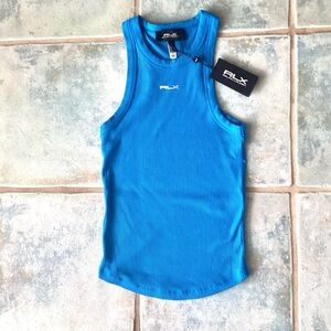 RLX Ralph Lauren women's racerback ribbed tank top. Size M